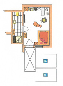 Grundrisszeichnung der Ferienwohnung 2 Ferienwohnung Erpel